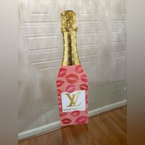 Brand New Louis Vuitton Champagne Bottle Luxury Wood Home Decor Shelf